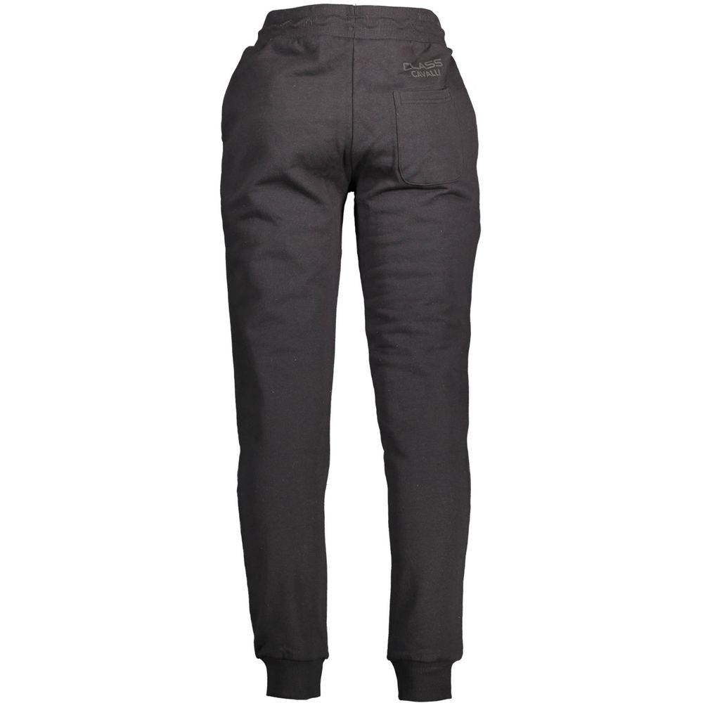 Cavalli Class Black Cotton Men's Sweatpants | Regal Royce