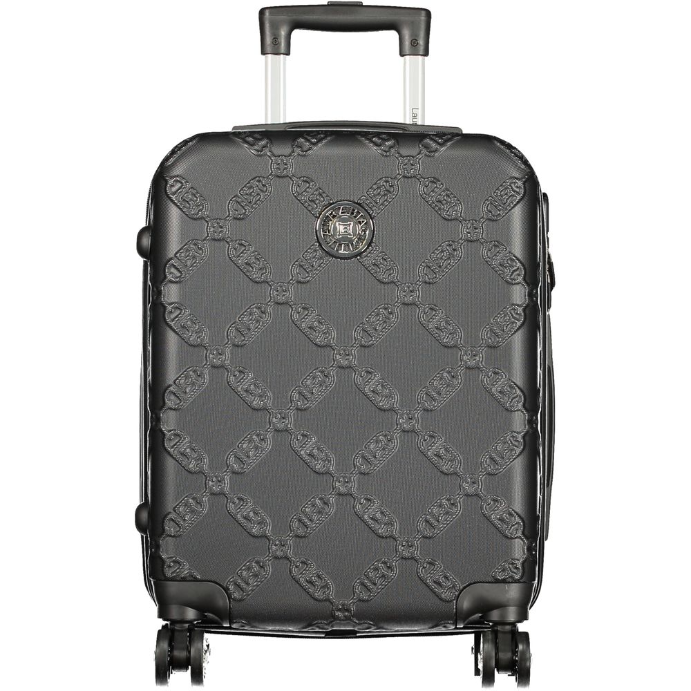 Laura Biagiotti Black Polyurethane Women's Travel Bag | Regal Royce
