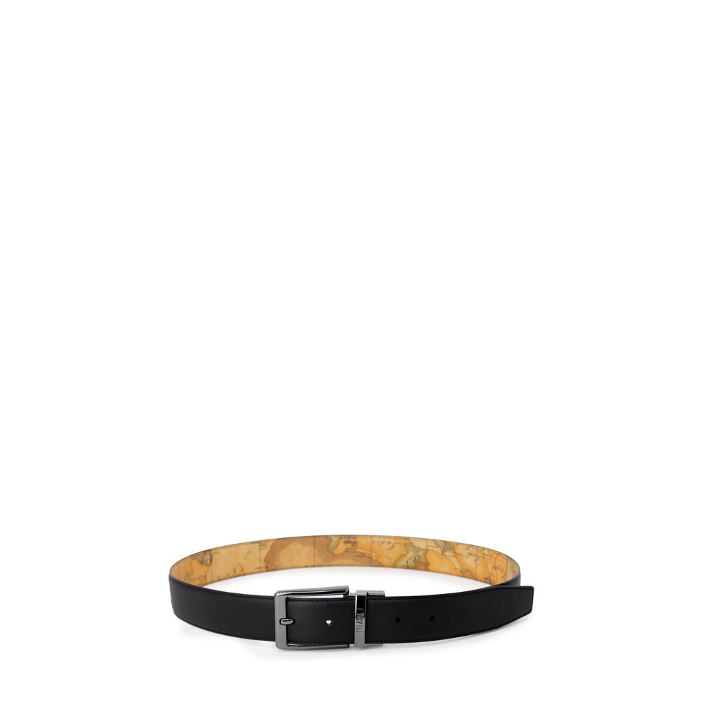 Alviero Martini Prima Classe Black Leather Regular Belt | Regal Royce