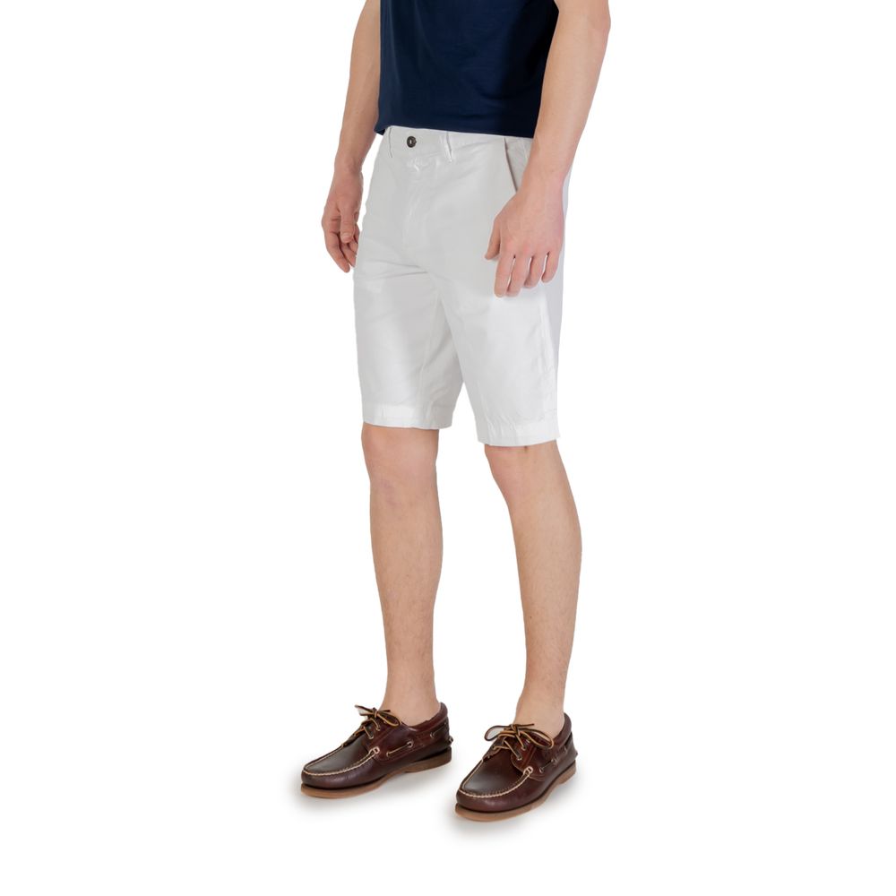 Borghese White Cotton Bermuda Shorts | Regal Royce
