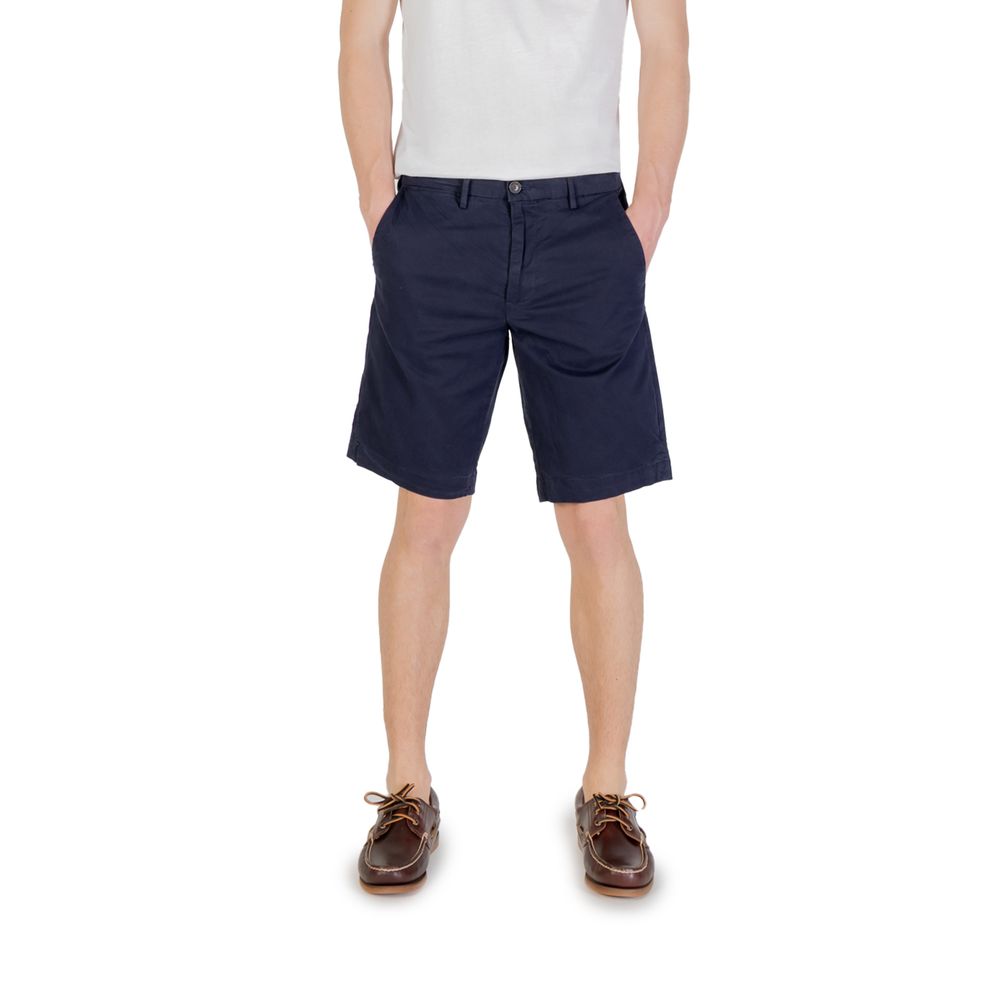 Borghese Blue Cotton Bermuda Shorts | Regal Royce