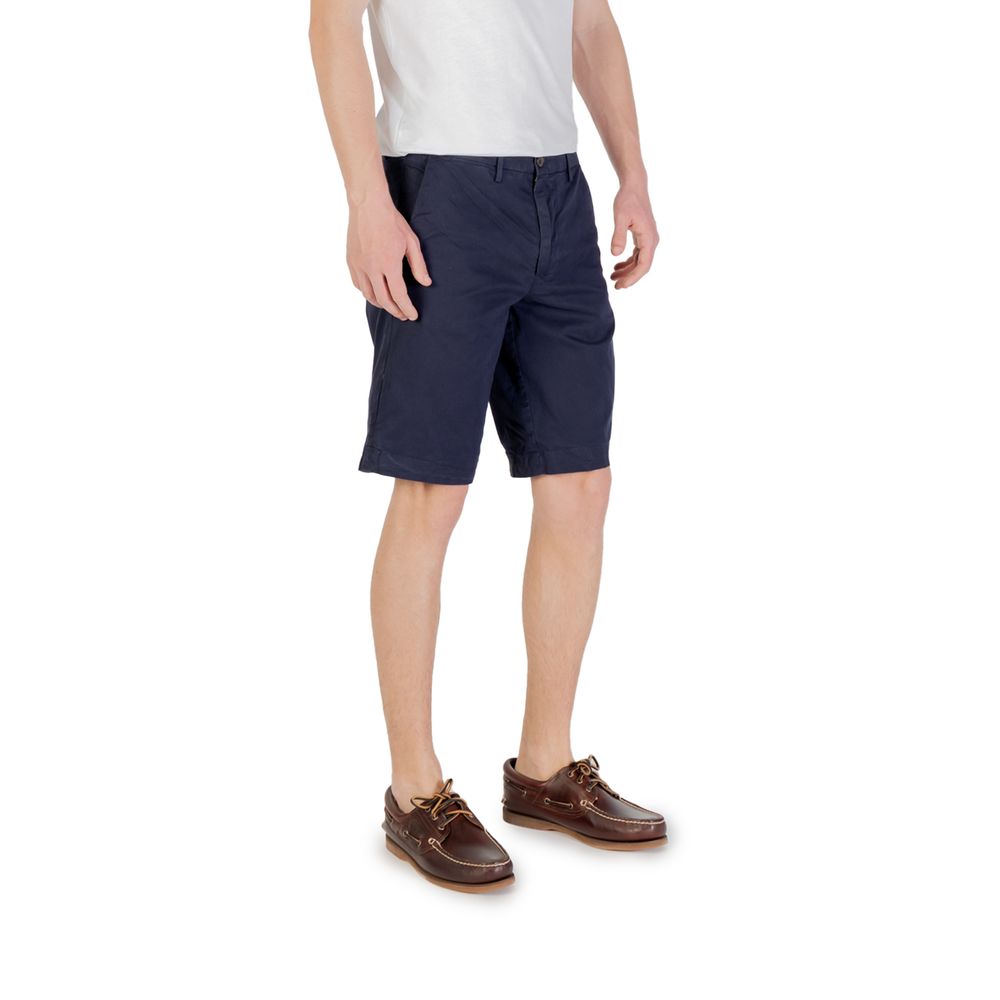 Borghese Blue Cotton Bermuda Shorts | Regal Royce