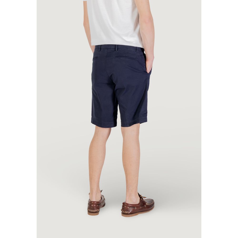 Borghese Blue Cotton Bermuda Shorts | Regal Royce