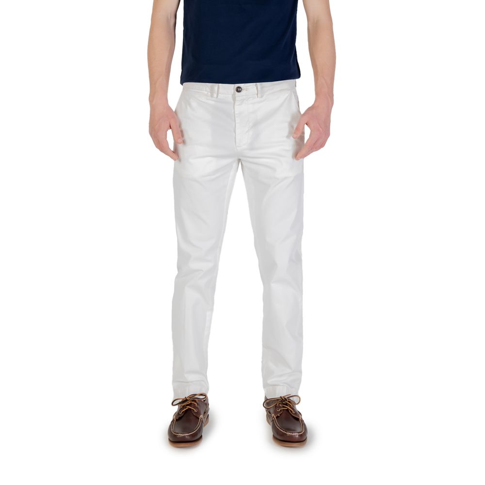 Borghese White Cotton Skinny Pants | Regal Royce
