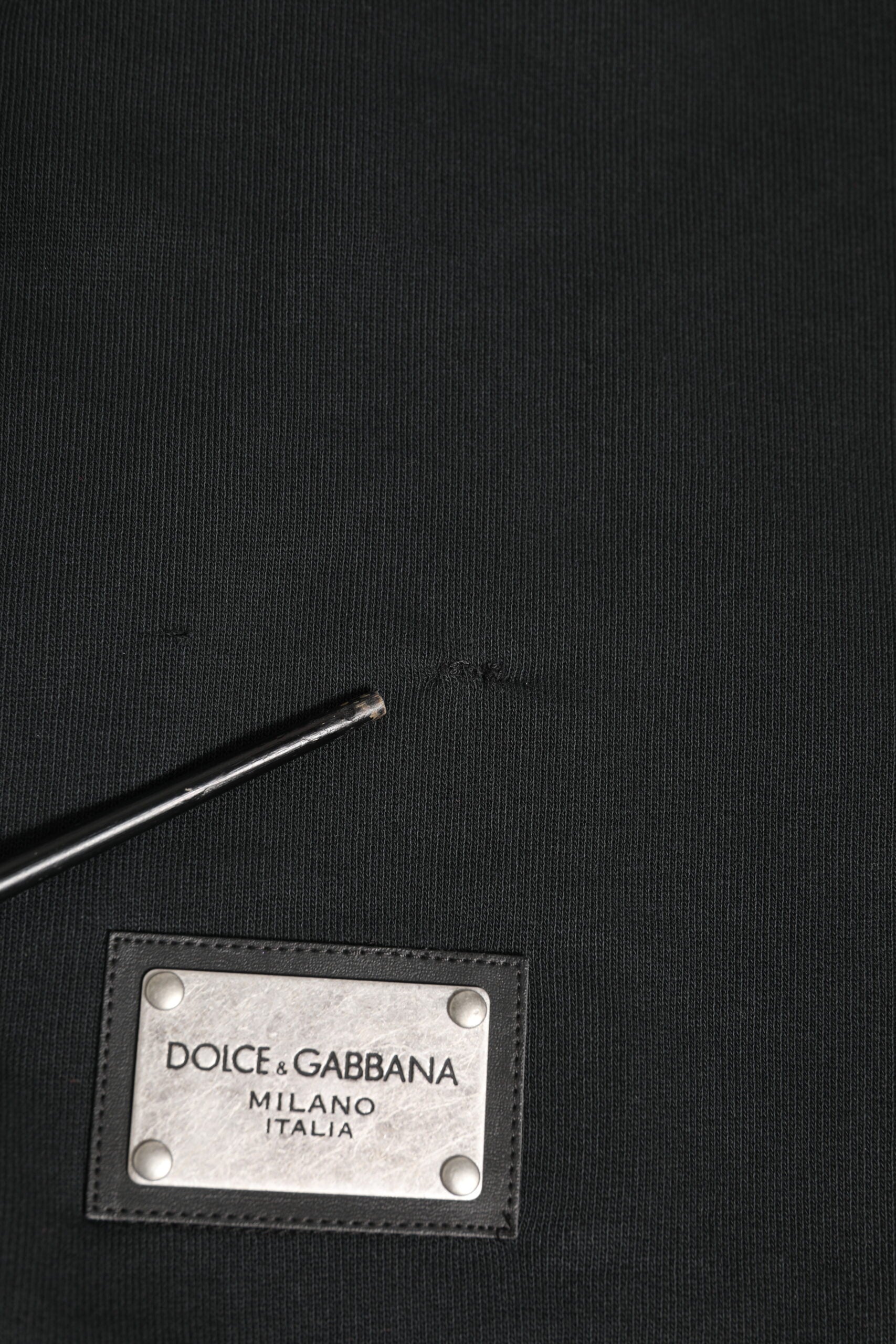 Dolce & Gabbana Black Logo Full Zip Hooded Men Sweatshirt Sweater | Regal Royce