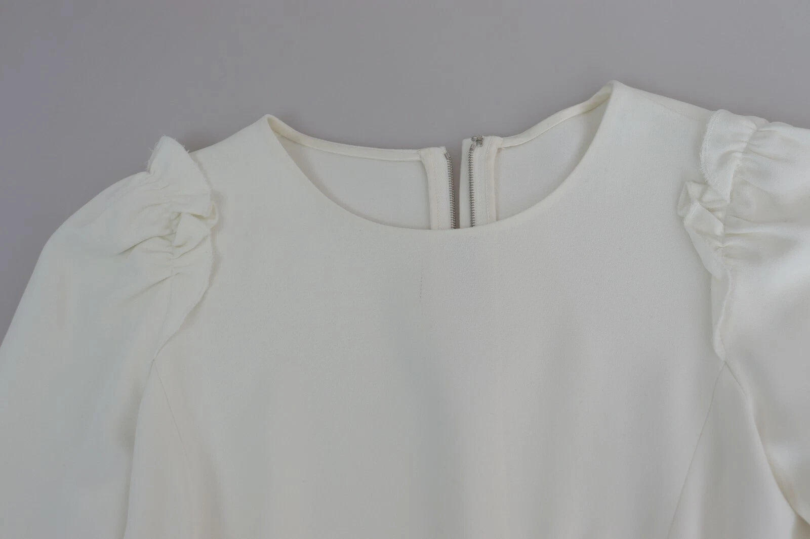 Dolce & Gabbana White Viscose Acetate Short Sleeve Blouse Top | Regal Royce
