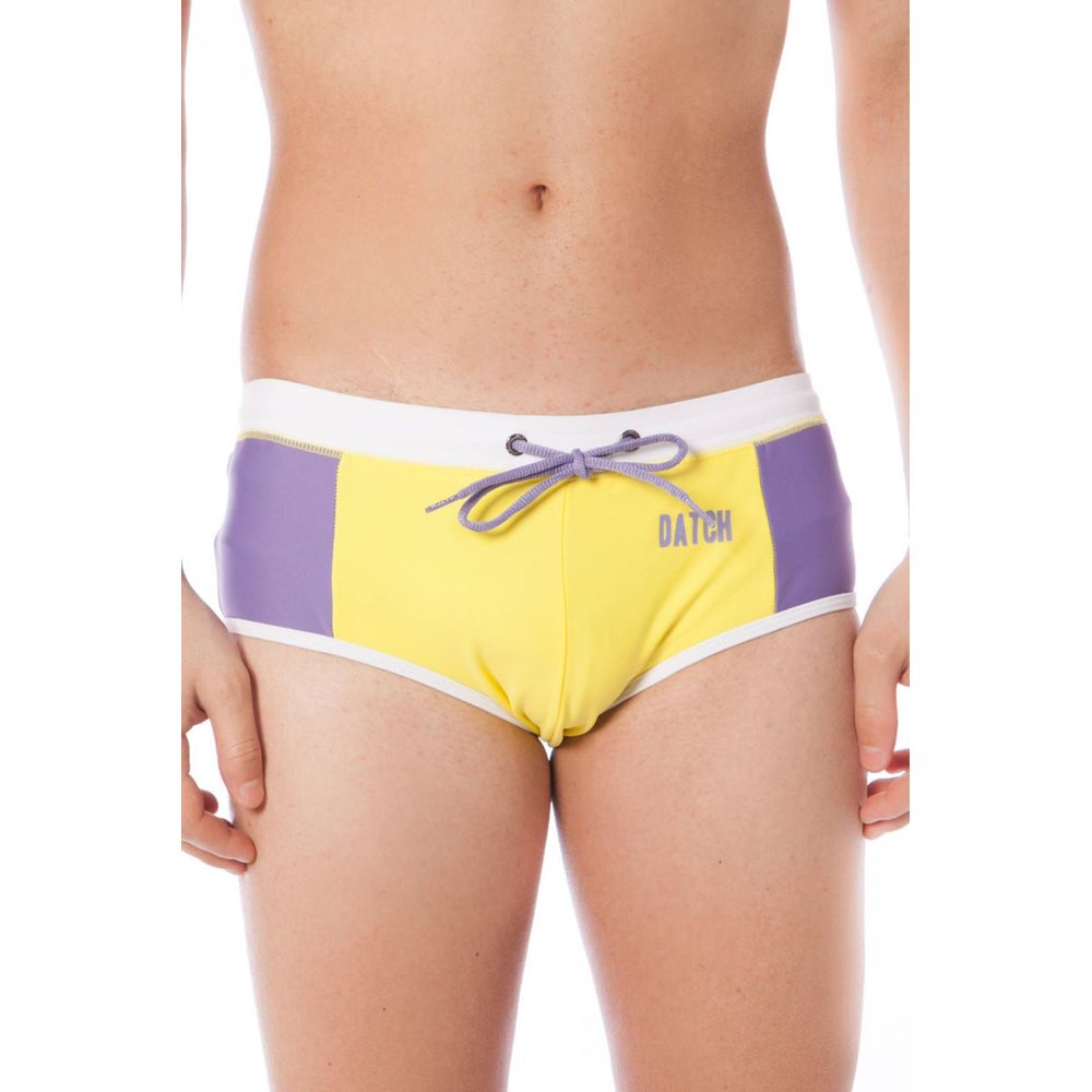 Datch Giallo Poliammide Men Swim Brief | Regal Royce