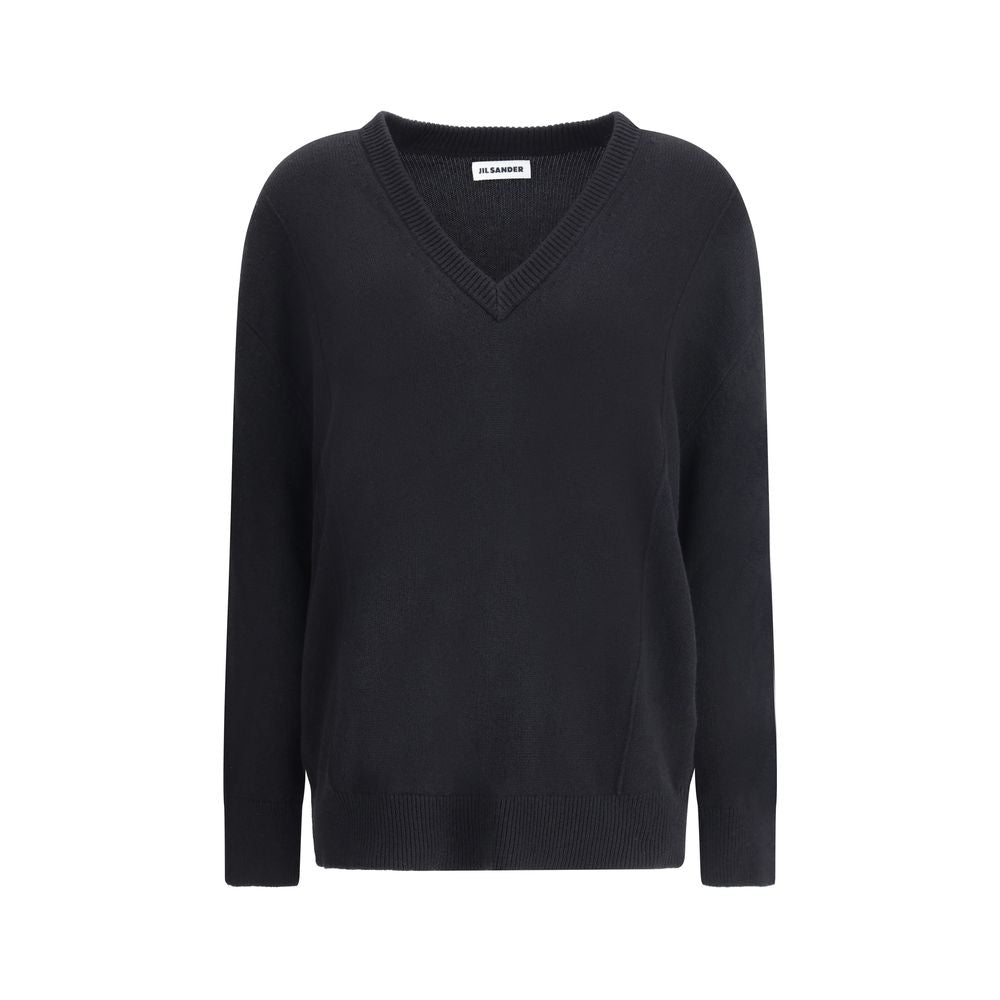 Jil Sander Black Wool Sweatshirt | Regal Royce
