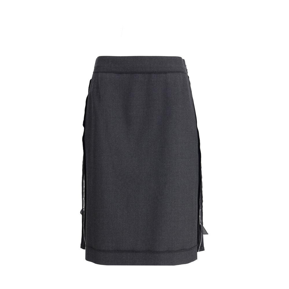 Margiela Black Polyester Midi Skirt | Regal Royce