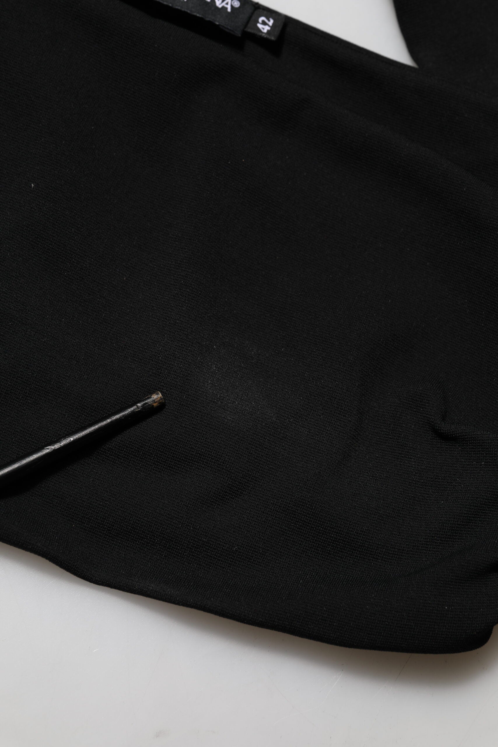 Dolce & Gabbana Black Viscose Halter Off Shoulder Cropped Top | Regal Royce