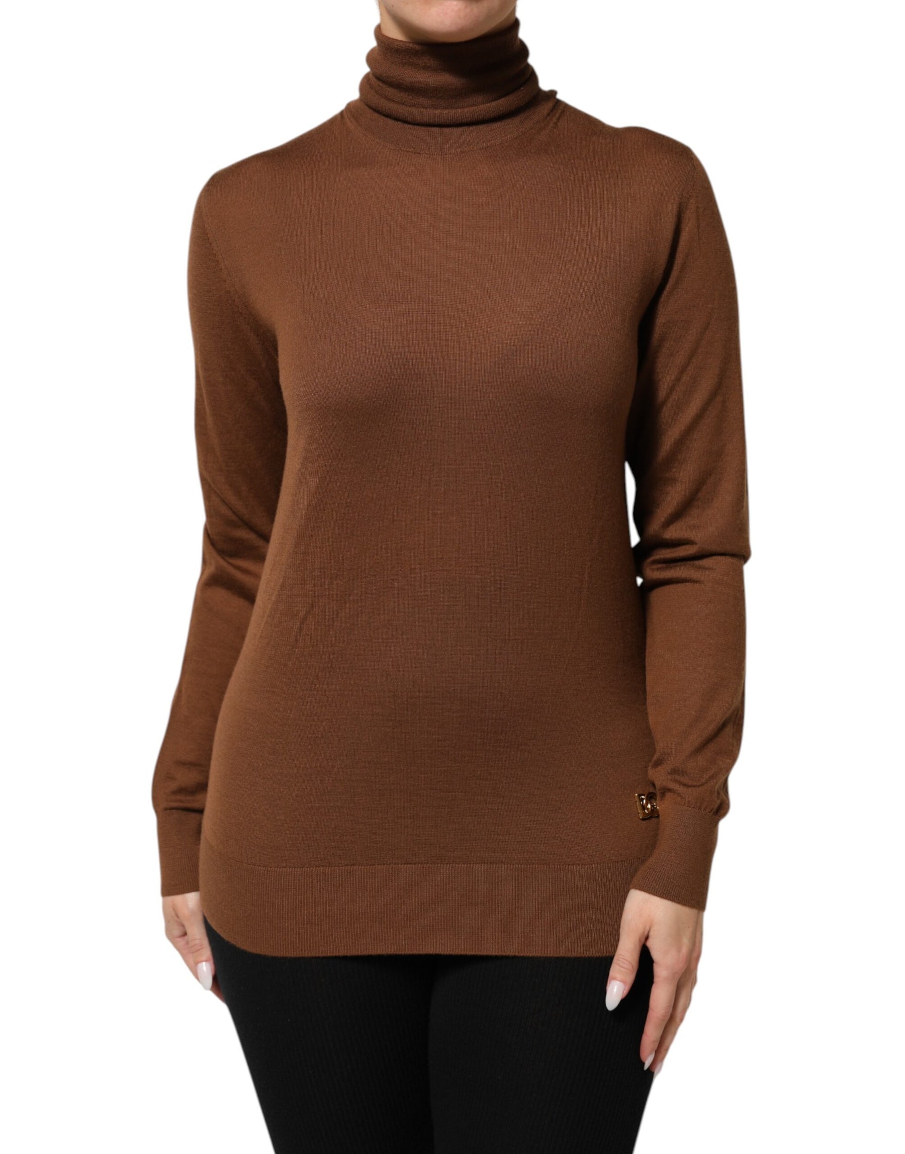 Dolce & Gabbana Brown Cashmere Turtle Neck Pullover Sweater | Regal Royce