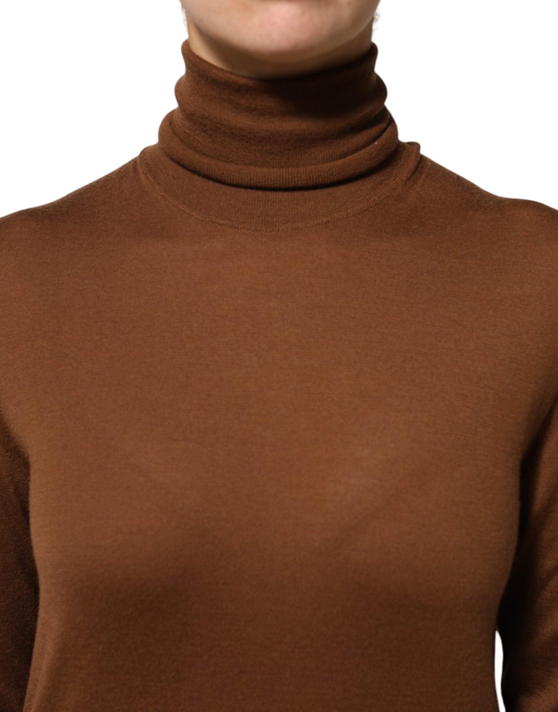 Dolce & Gabbana Brown Cashmere Turtle Neck Pullover Sweater | Regal Royce