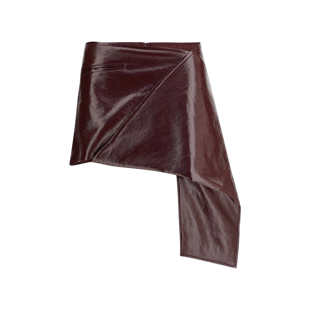 Courrèges Bordeaux Cotton Mini Skirt | Regal Royce
