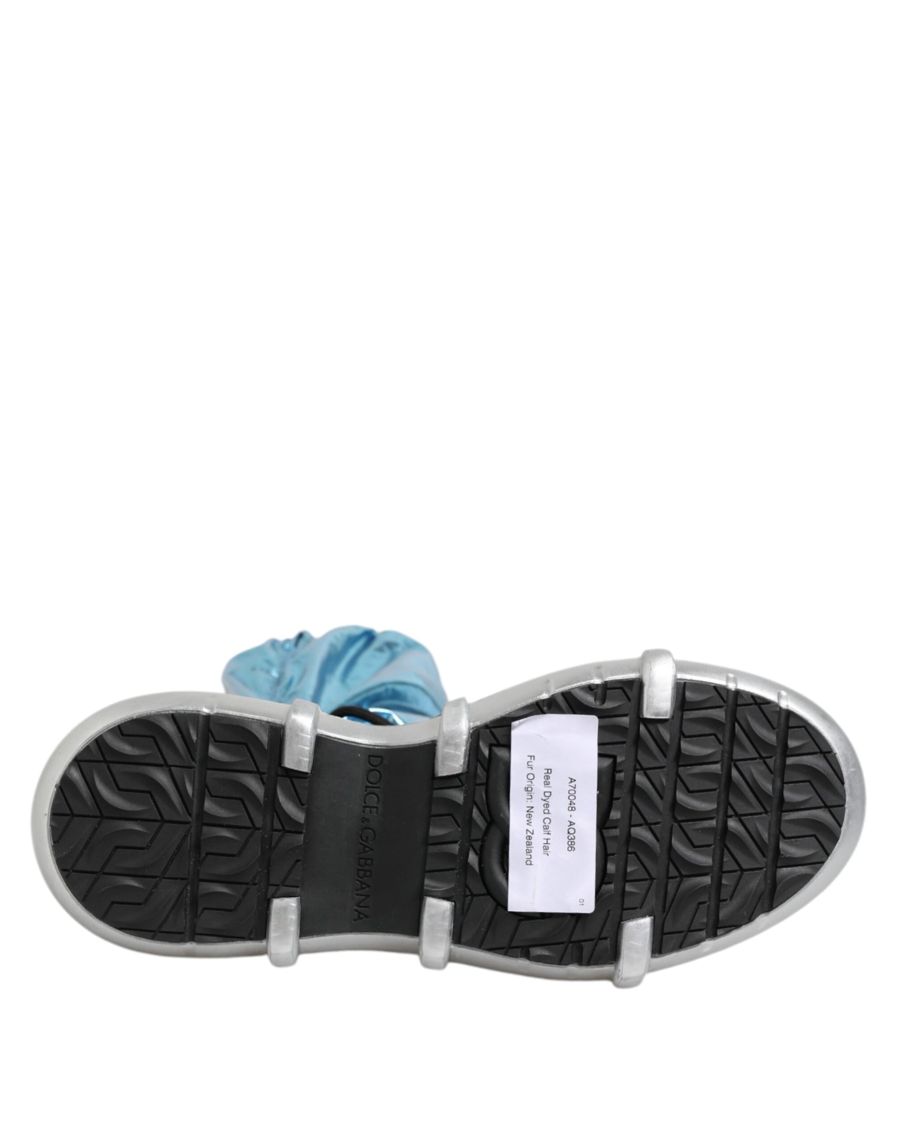 Dolce & Gabbana Blue Lace Up Over The Knee Socks Men Boots Shoes | Regal Royce