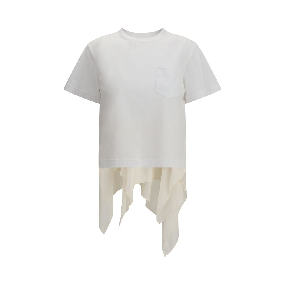 Sacai White Cotton T-Shirt | Regal Royce