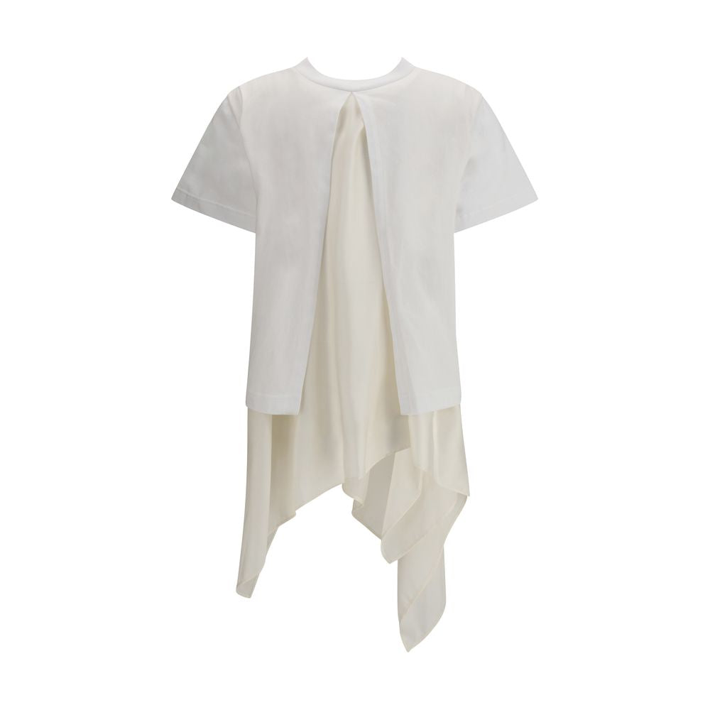 Sacai White Cotton T-Shirt | Regal Royce