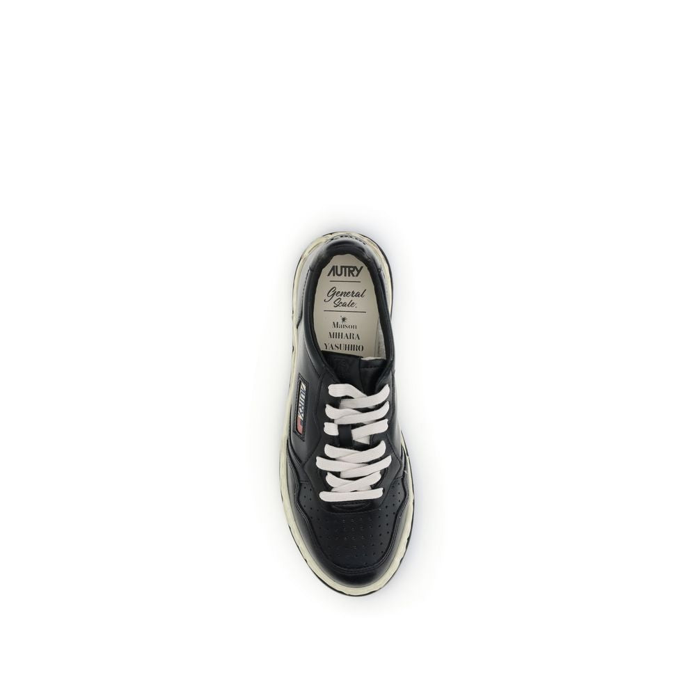 Autry Black Leather Low Top Sneakers