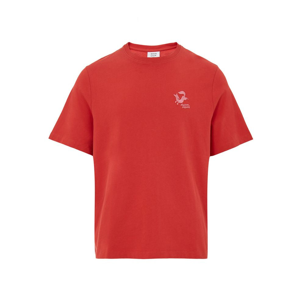 Maison Kitsuné Red Cotton T-Shirt | Regal Royce