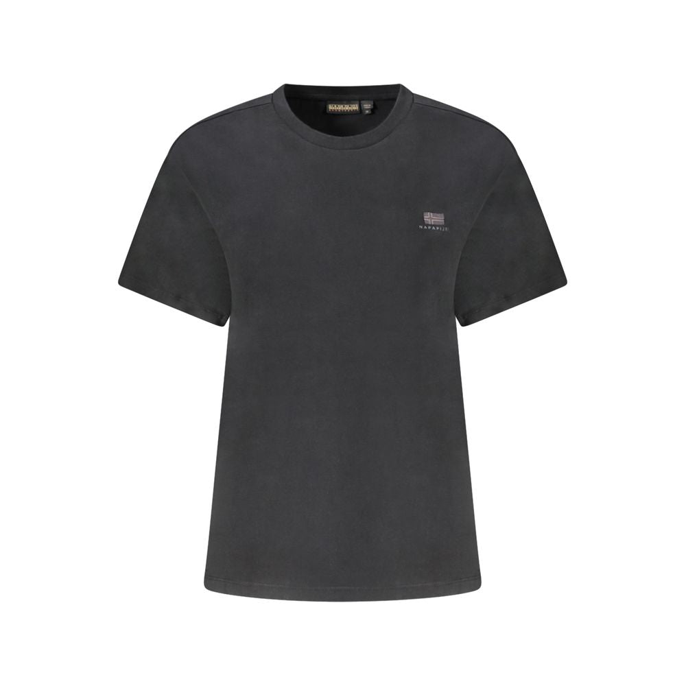 Napapijri Black Cotton T-Shirt