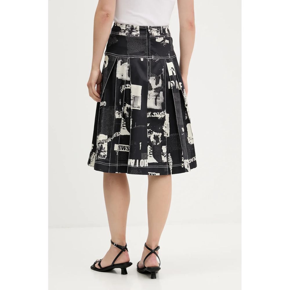 Desigual Black Cotton Women Skirt | Regal Royce
