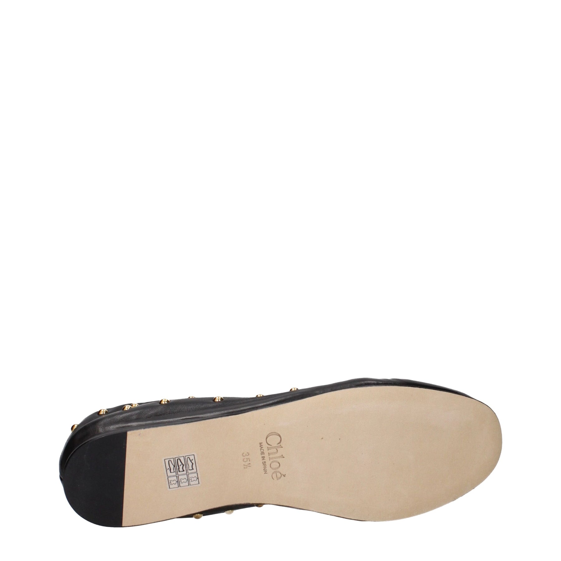 Chloé Black Leather Ballet Flats | Regal Royce