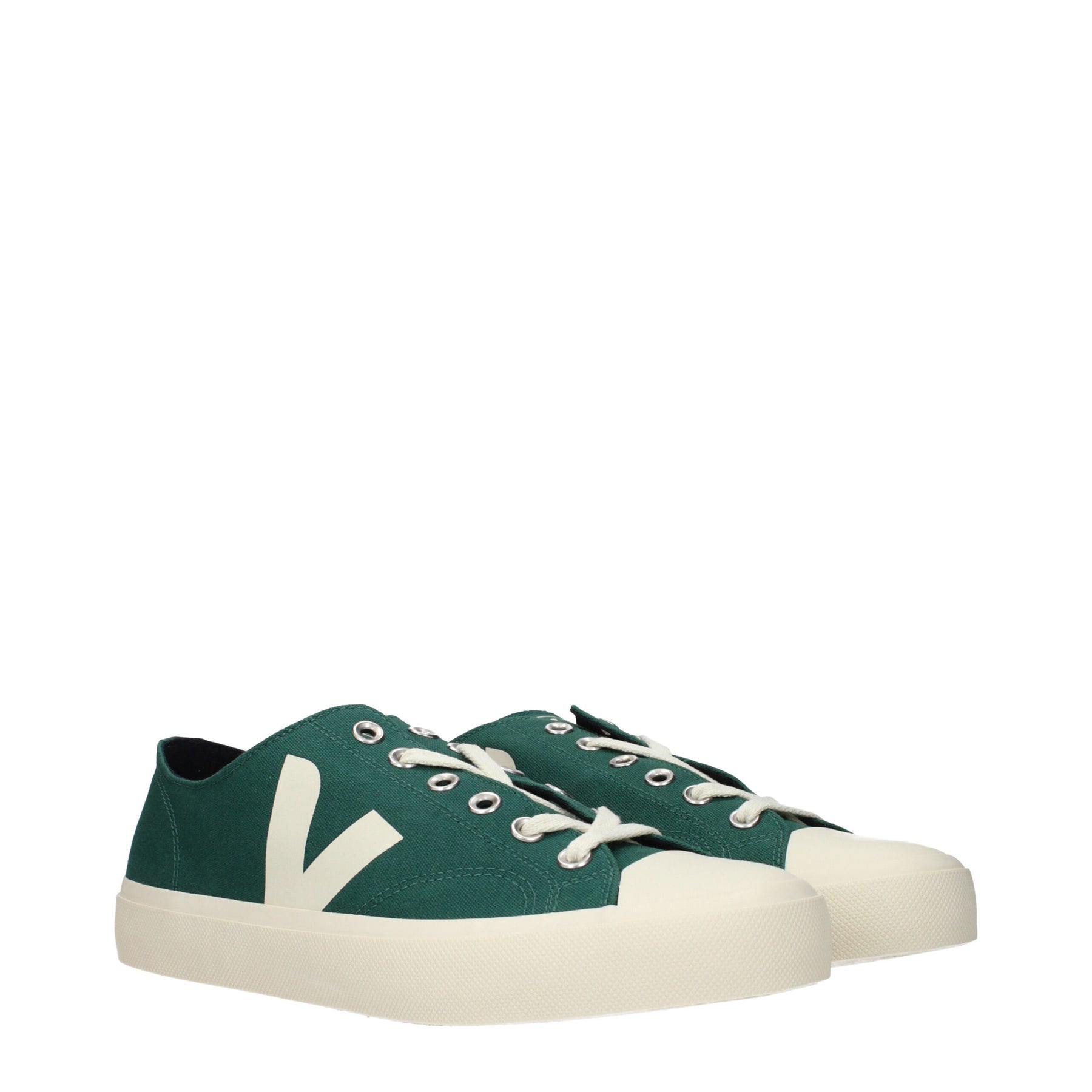 Veja Green Fabric Low Top Sneakers | Regal Royce
