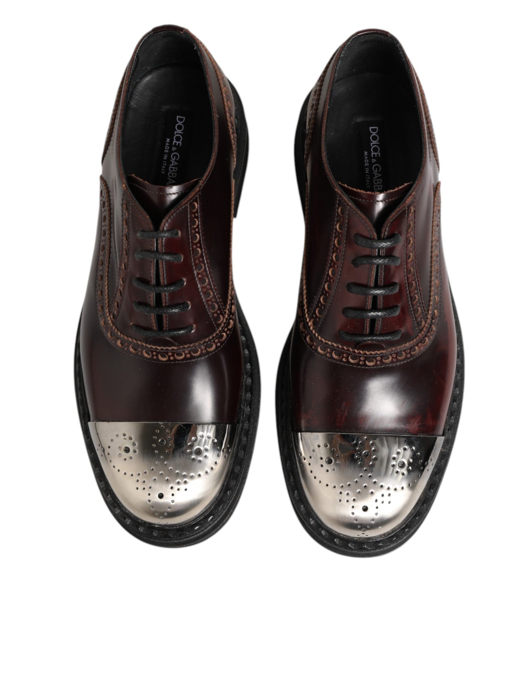 Dolce & Gabbana Brown Leather Lace Up Dress Men Oxford Shoes | Regal Royce