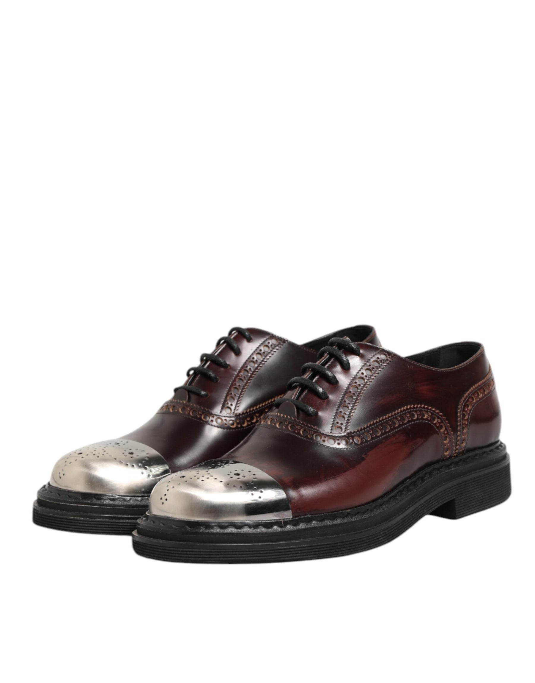 Dolce & Gabbana Brown Leather Lace Up Dress Men Oxford Shoes | Regal Royce
