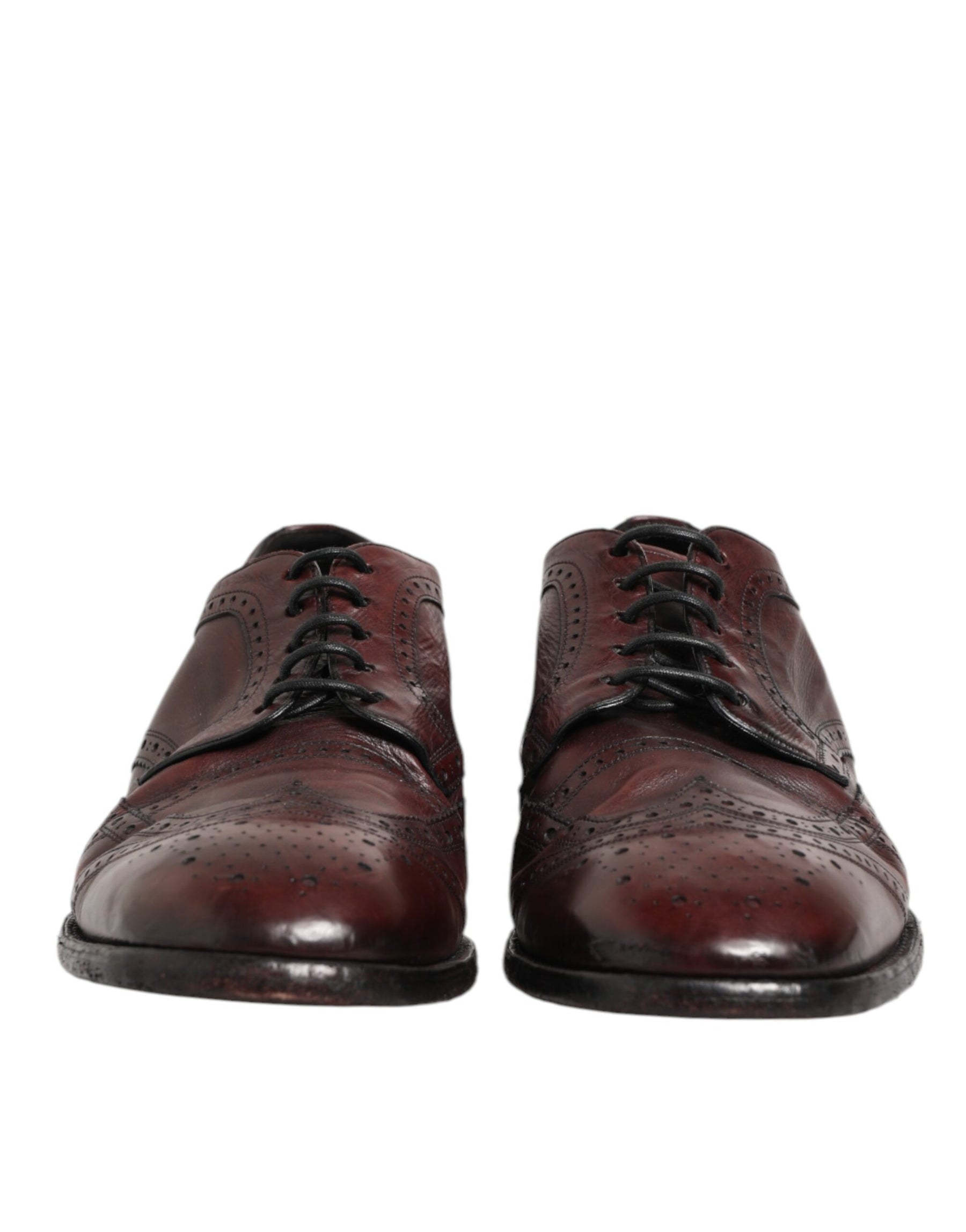 Dolce & Gabbana Bordeaux Leather Lace Up Dress Derby Shoes | Regal Royce