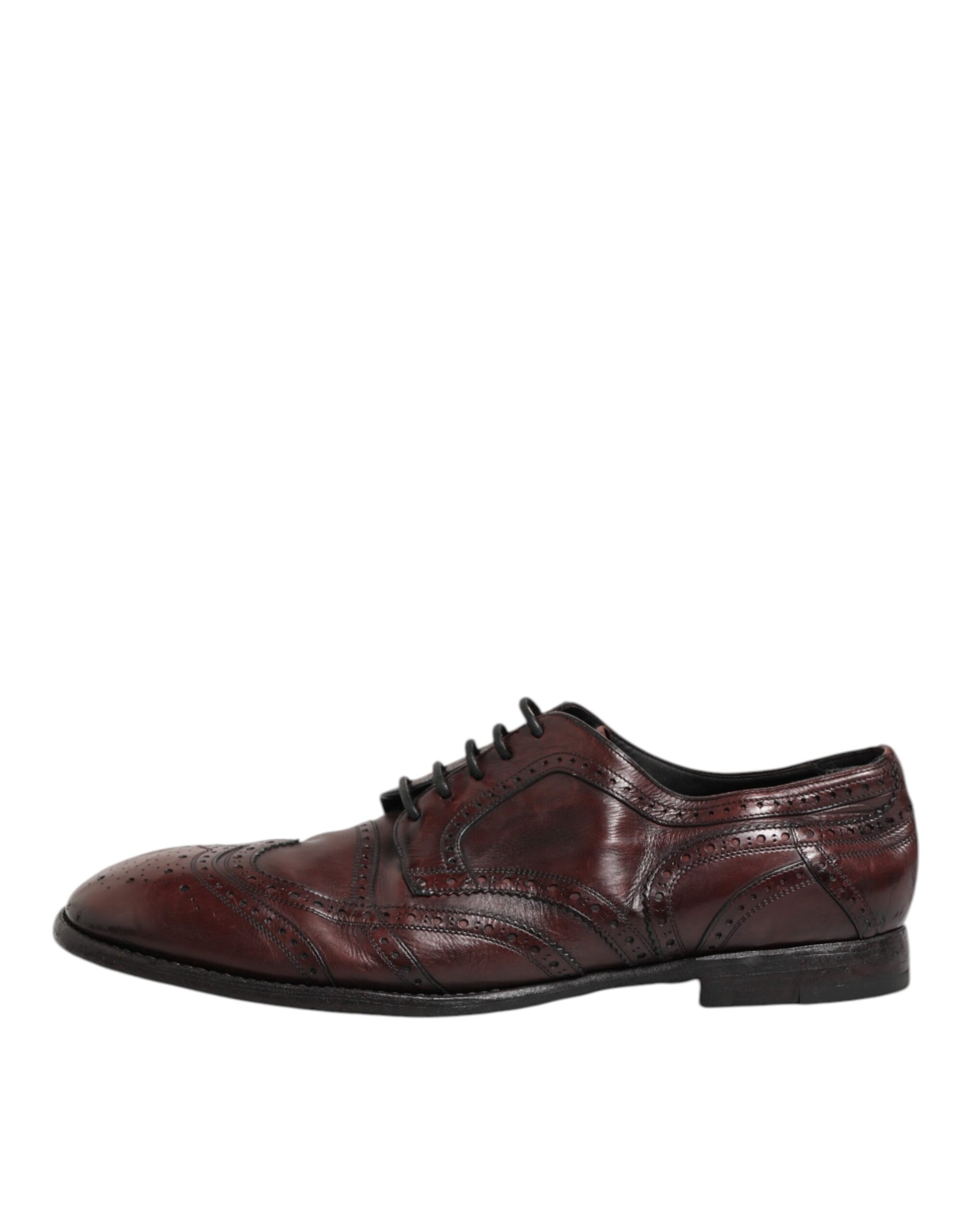 Dolce & Gabbana Bordeaux Leather Lace Up Dress Derby Shoes | Regal Royce