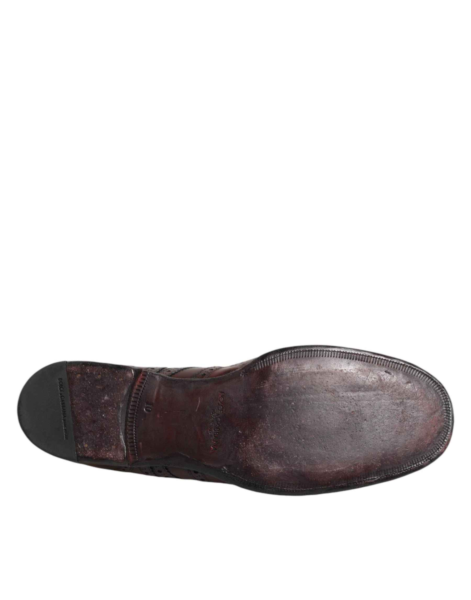 Dolce & Gabbana Bordeaux Leather Lace Up Dress Derby Shoes | Regal Royce