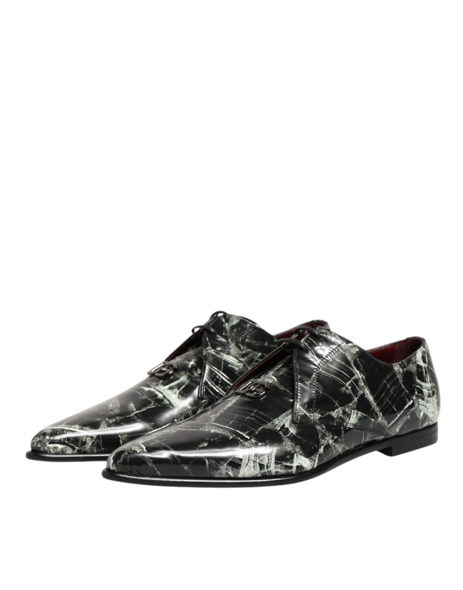 Dolce & Gabbana Marbled Pattern Dress Lace Up Derby Shoes | Regal Royce