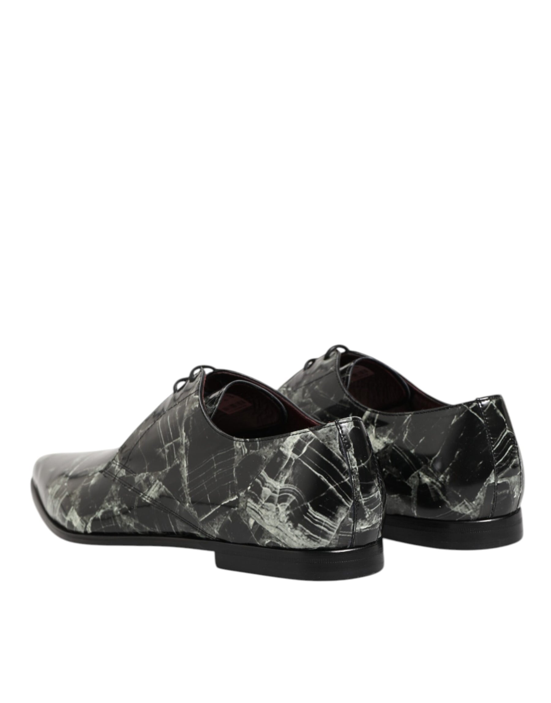 Dolce & Gabbana Marbled Pattern Dress Lace Up Derby Shoes | Regal Royce