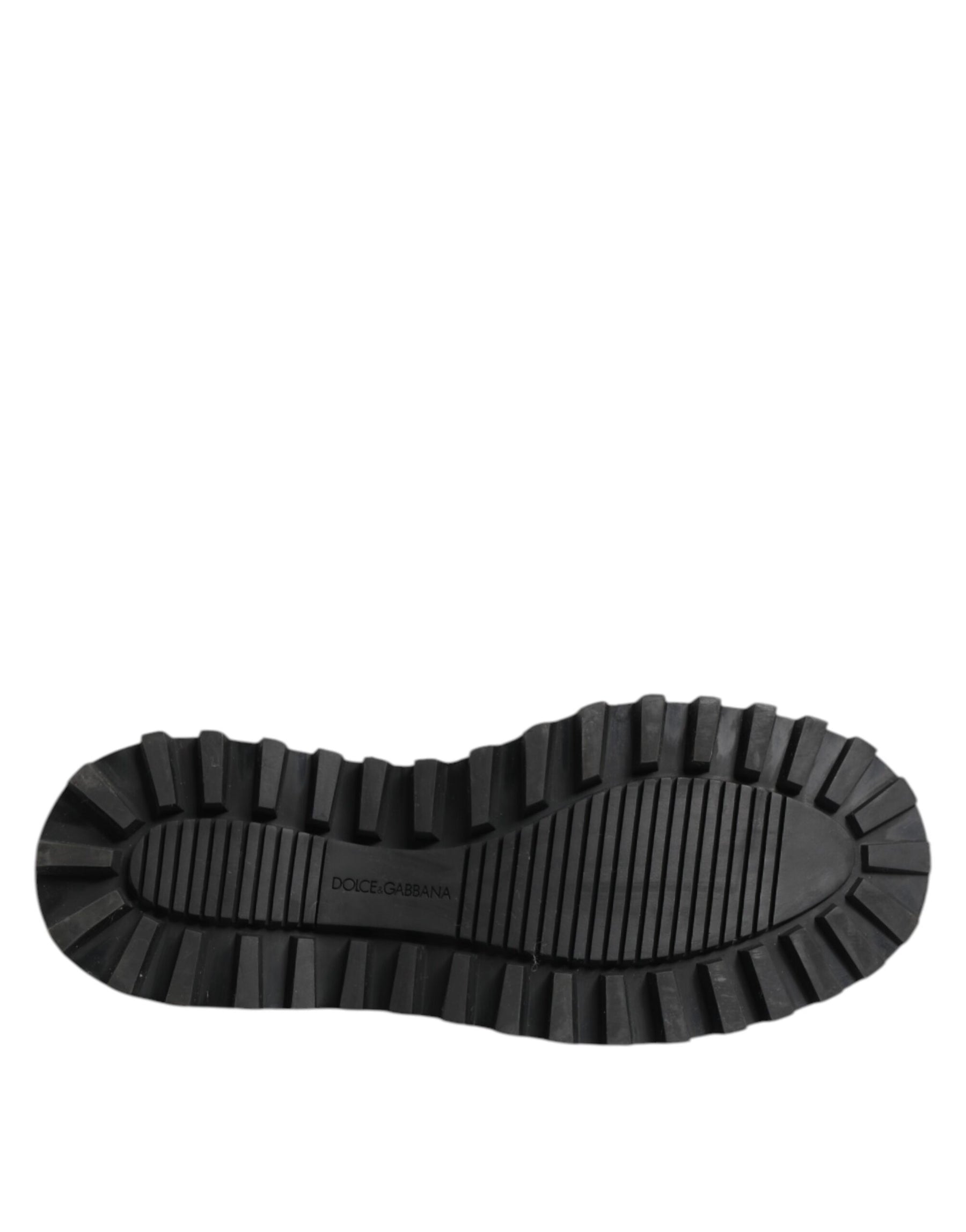 Dolce & Gabbana Black Leather Lace Up Derby Men Dress Shoes | Regal Royce