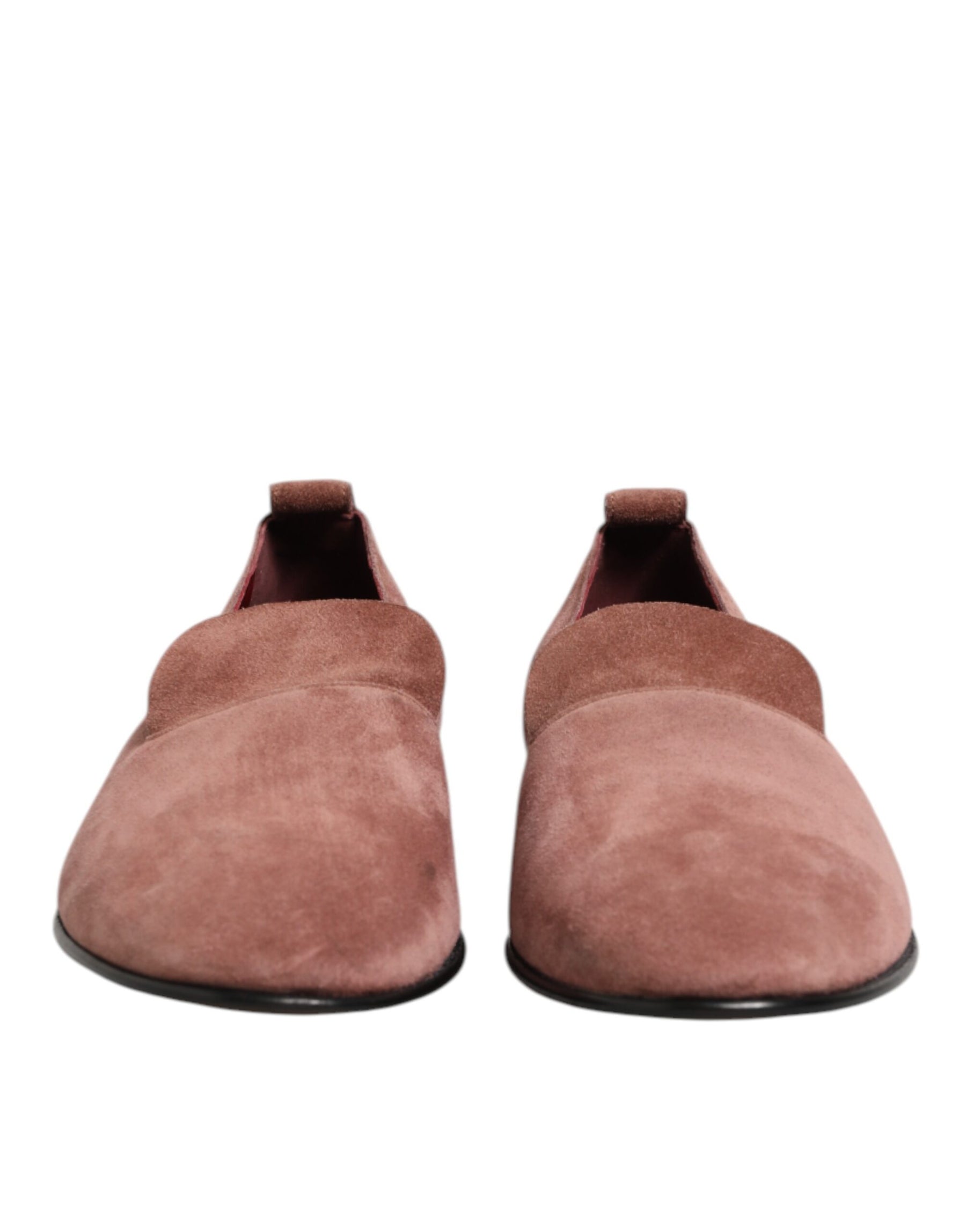 Dolce & Gabbana Pink Suede Loafers Formal Men Dress Shoes | Regal Royce