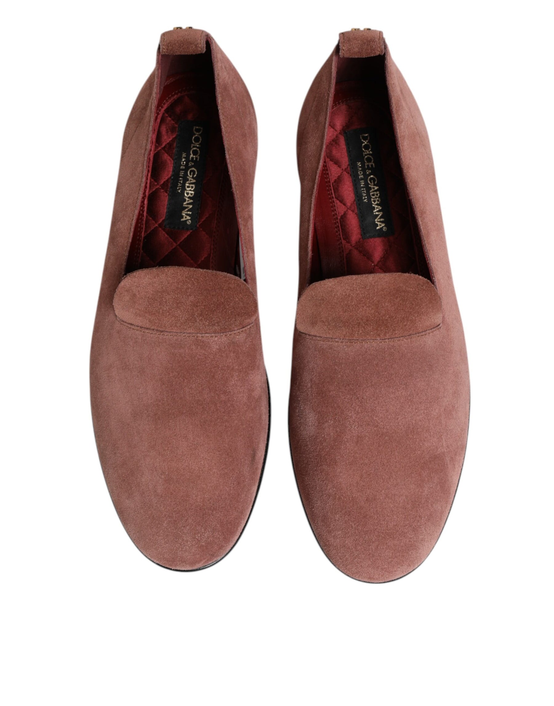 Dolce & Gabbana Pink Suede Loafers Formal Men Dress Shoes | Regal Royce