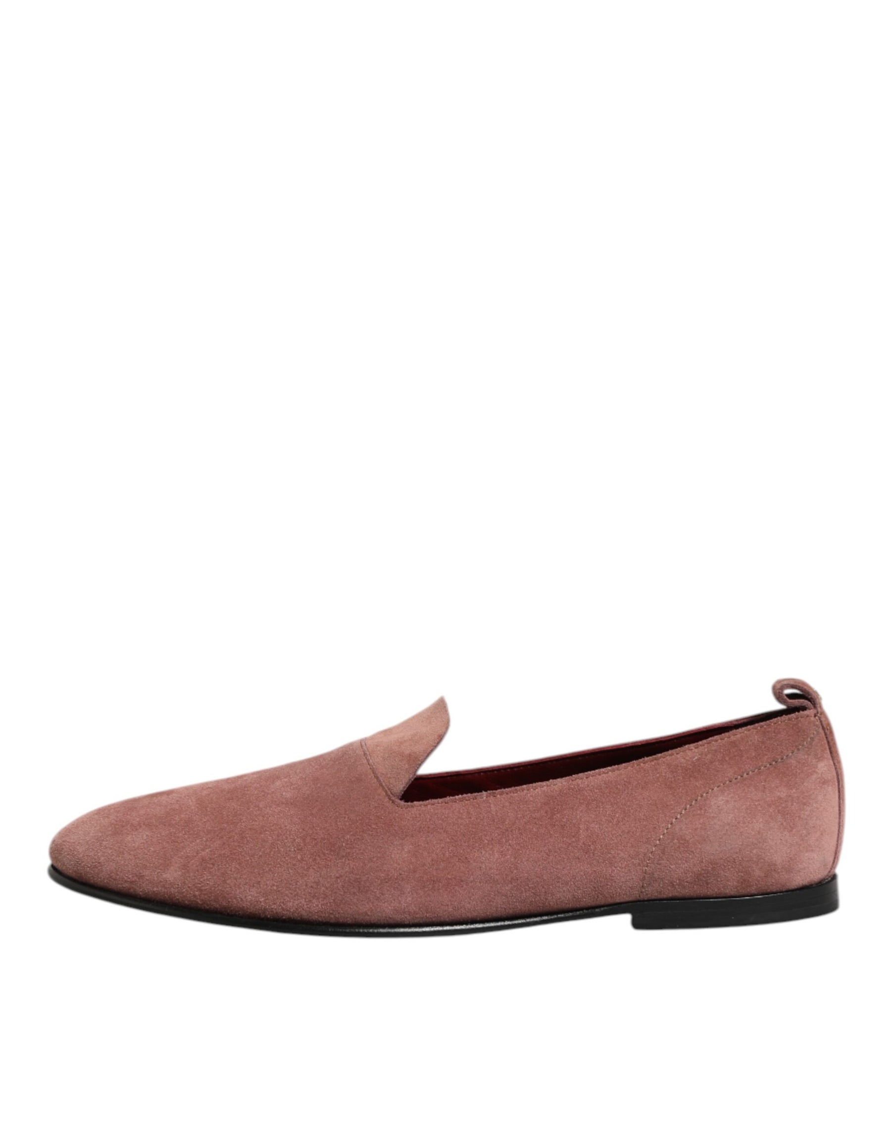 Dolce & Gabbana Pink Suede Loafers Formal Men Dress Shoes | Regal Royce