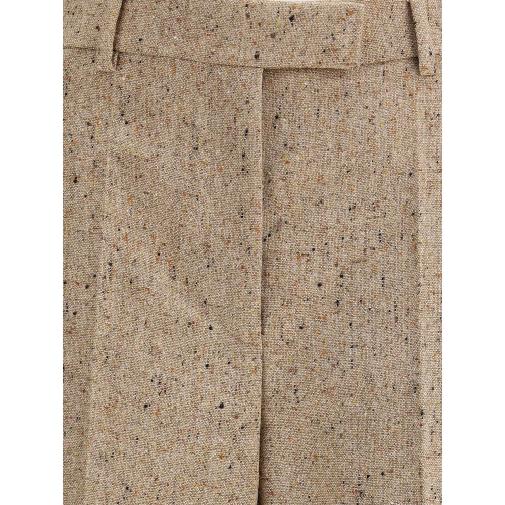 Valentino Beige Fleece Wool Casual Pants | Regal Royce