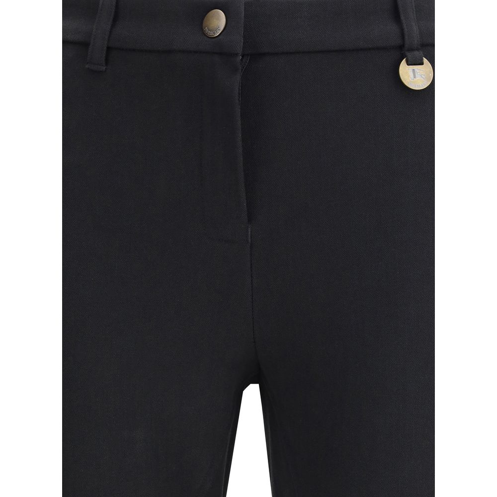 Burberry Black Cotton Casual Pants | Regal Royce