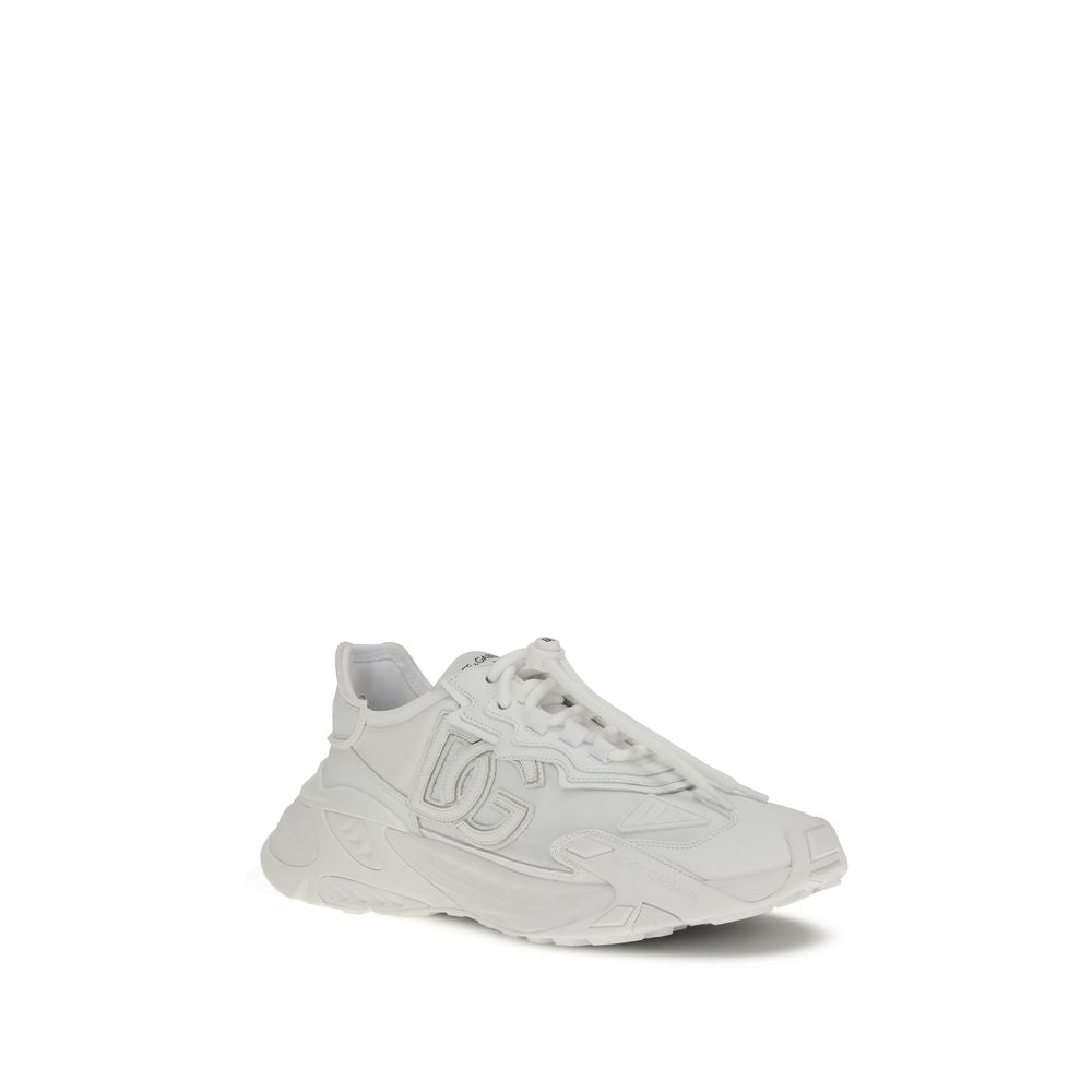 Dolce & Gabbana White Polyamide Athletic Sneakers | Regal Royce