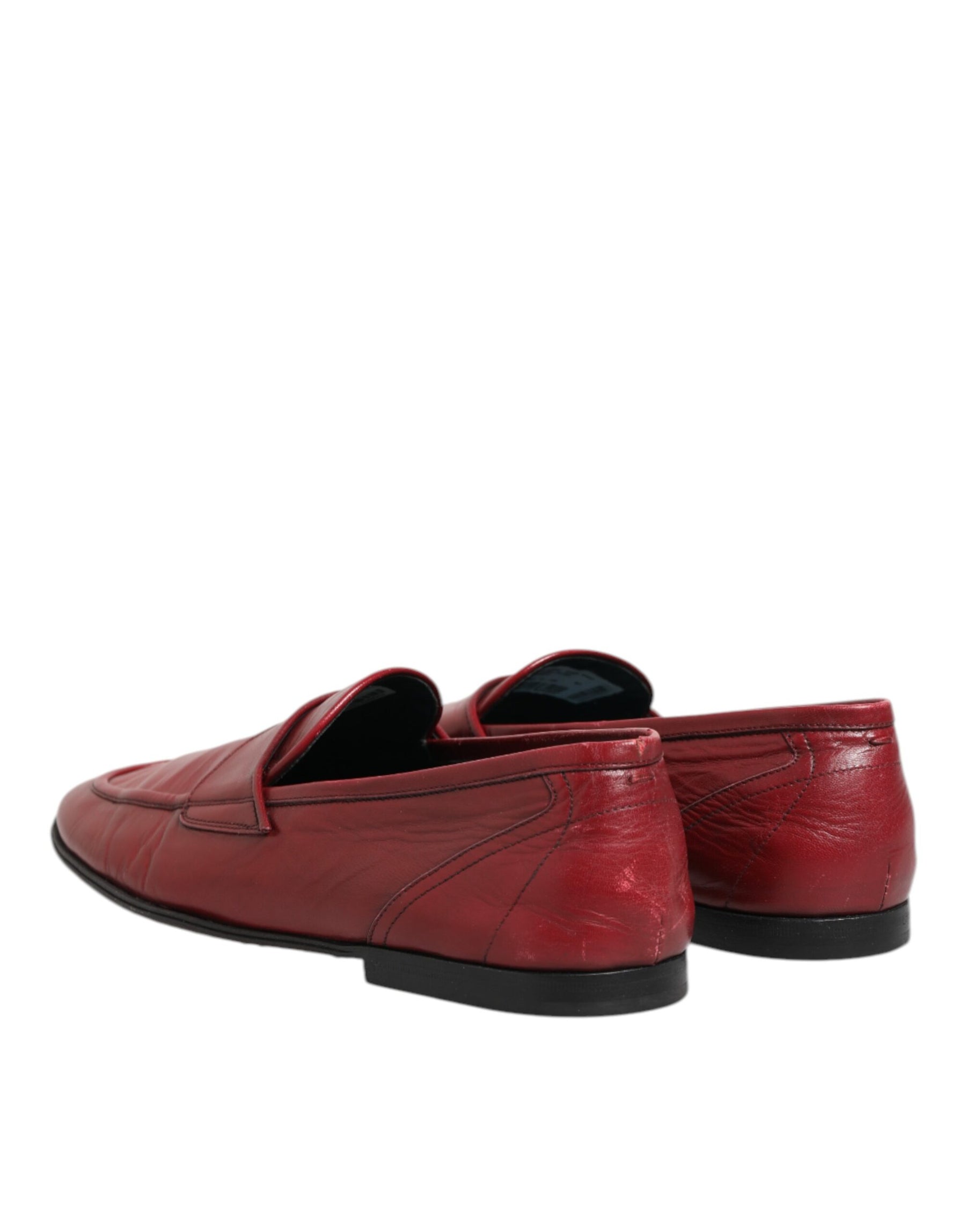 Dolce & Gabbana Red Leather Slip On Dress Men Loafers Shoes | Regal Royce