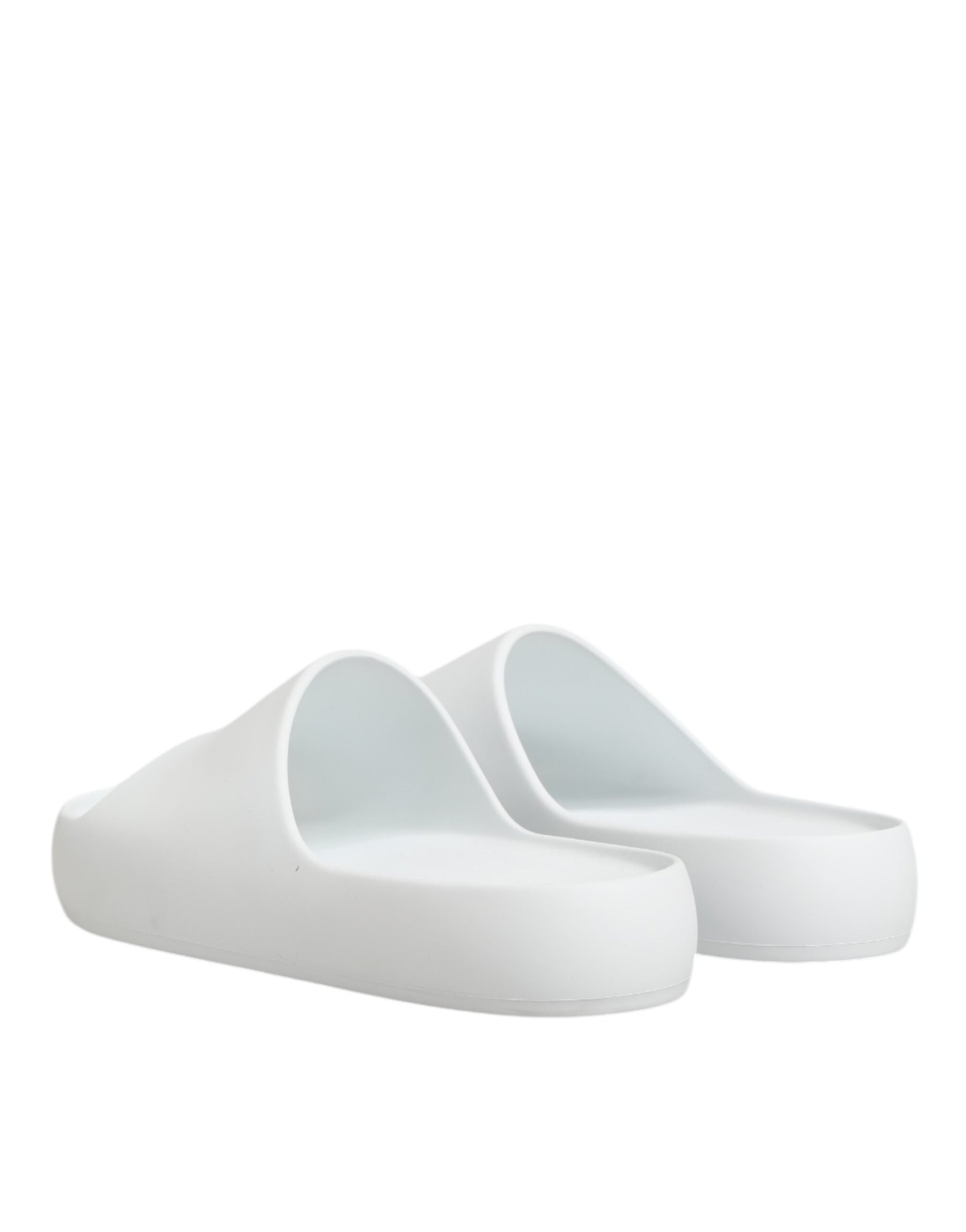 Dolce & Gabbana White Logo Slides Sandals Men Beachwear Shoes | Regal Royce