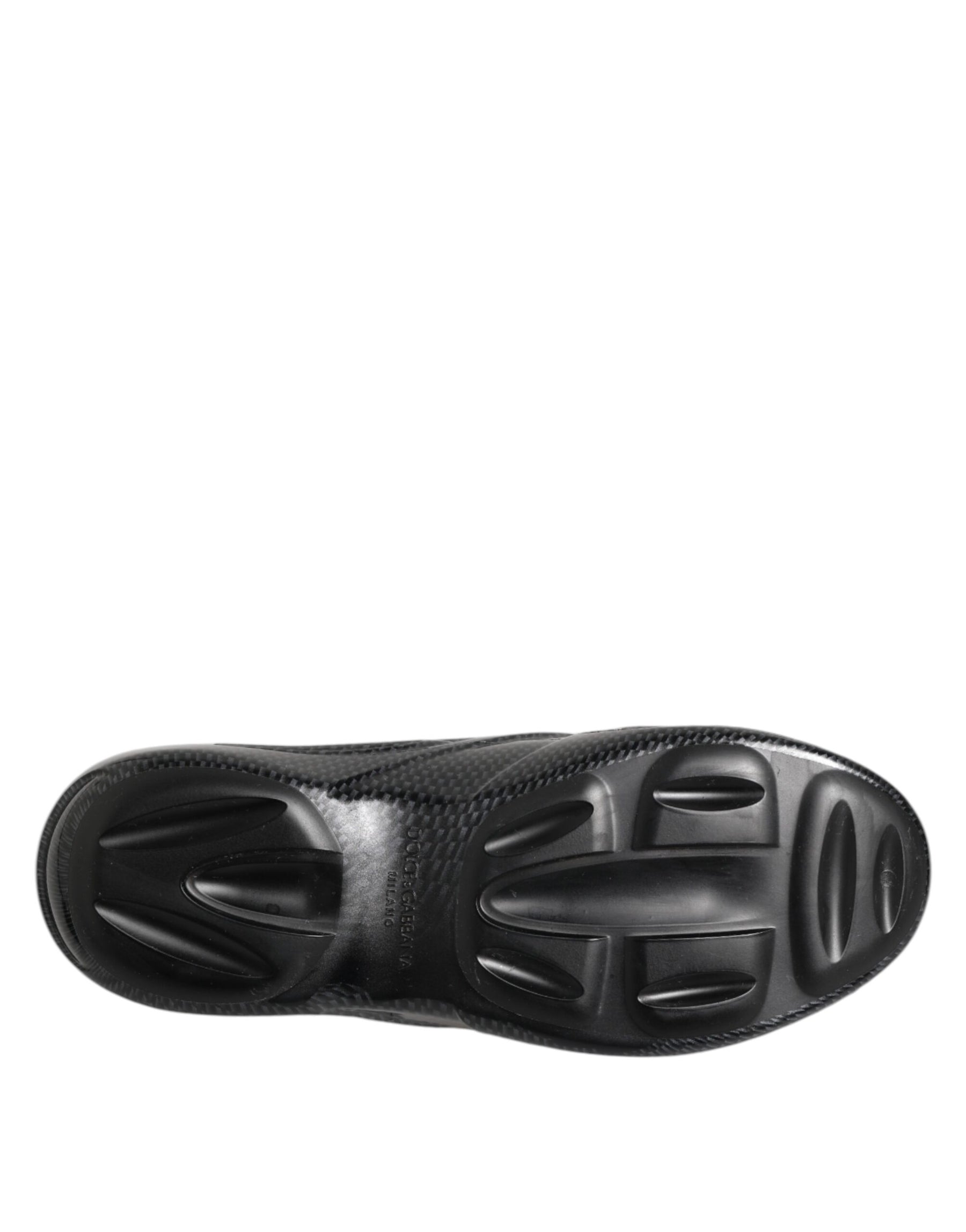 Dolce & Gabbana Black Rubber Slides Low Top Sneakers Shoes | Regal Royce