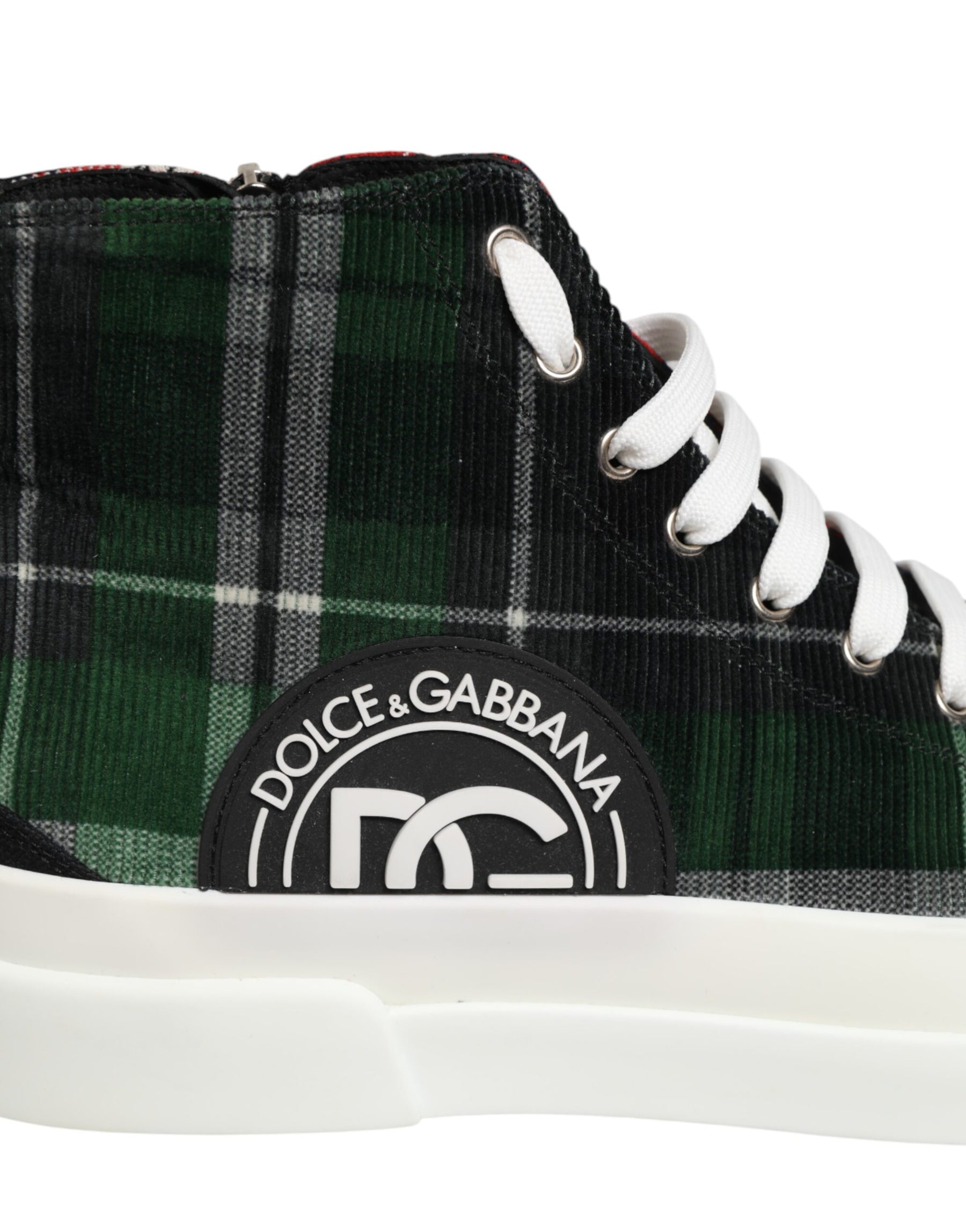 Dolce & Gabbana Multicolor DG Logo Men High Top Sneakers Shoes | Regal Royce