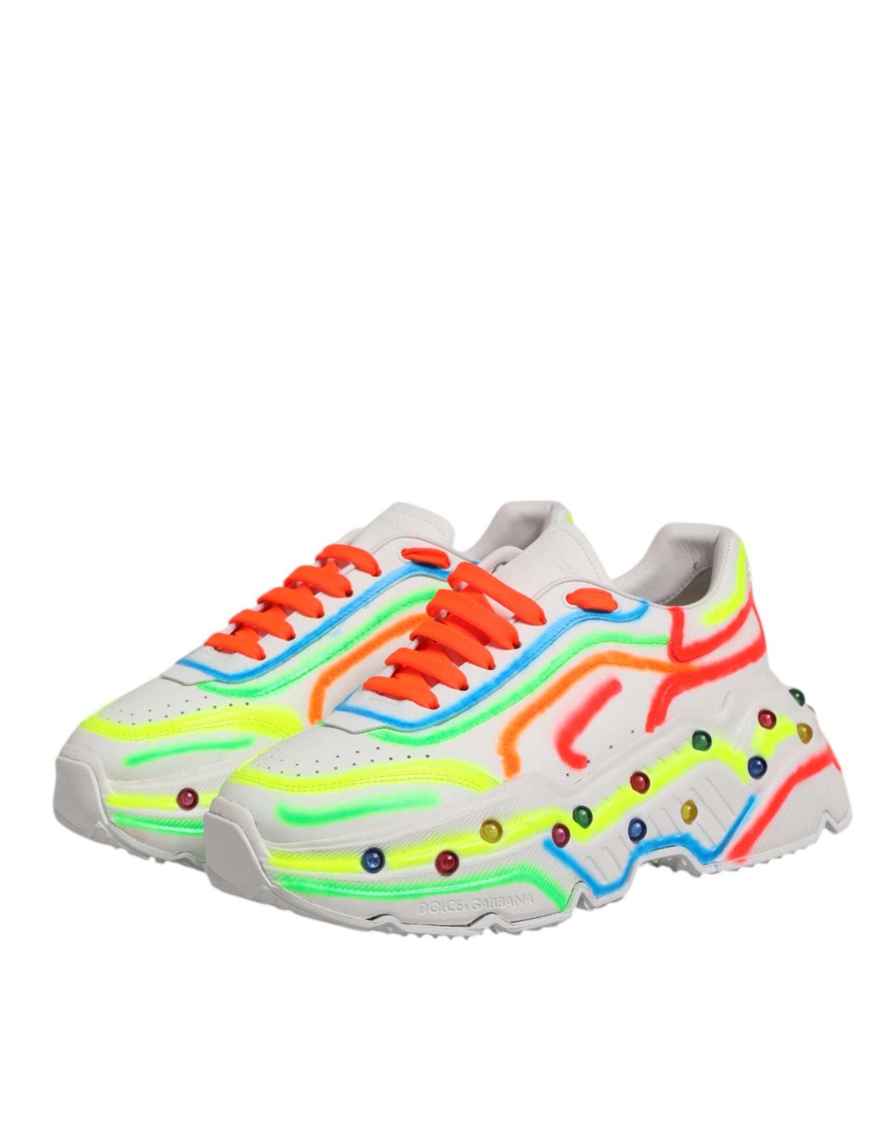 Dolce & Gabbana Multicolor Daymaster Low Top Sneakers Shoes | Regal Royce
