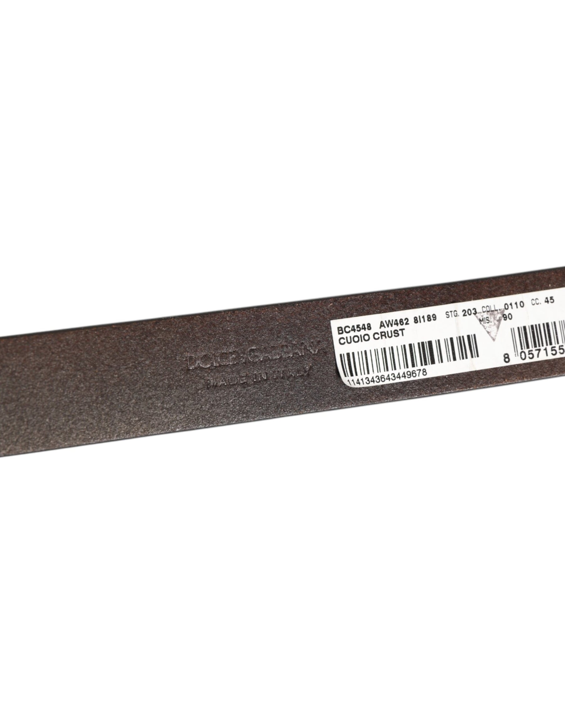 Dolce & Gabbana Brown Classic Gold Metal Logo Buckle Men Belt | Regal Royce