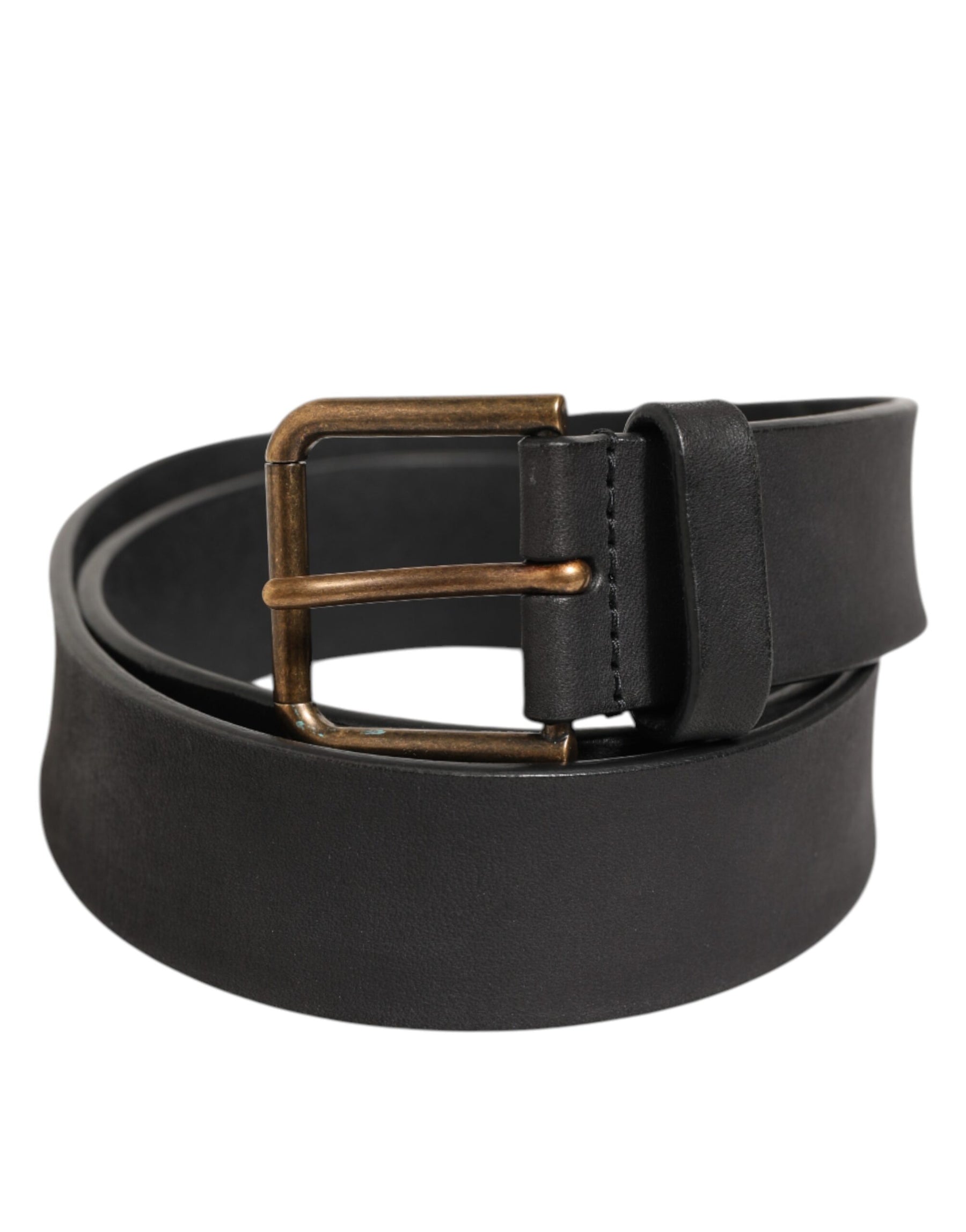 Dolce & Gabbana Black Leather Metal Buckle Classic Men Belt | Regal Royce