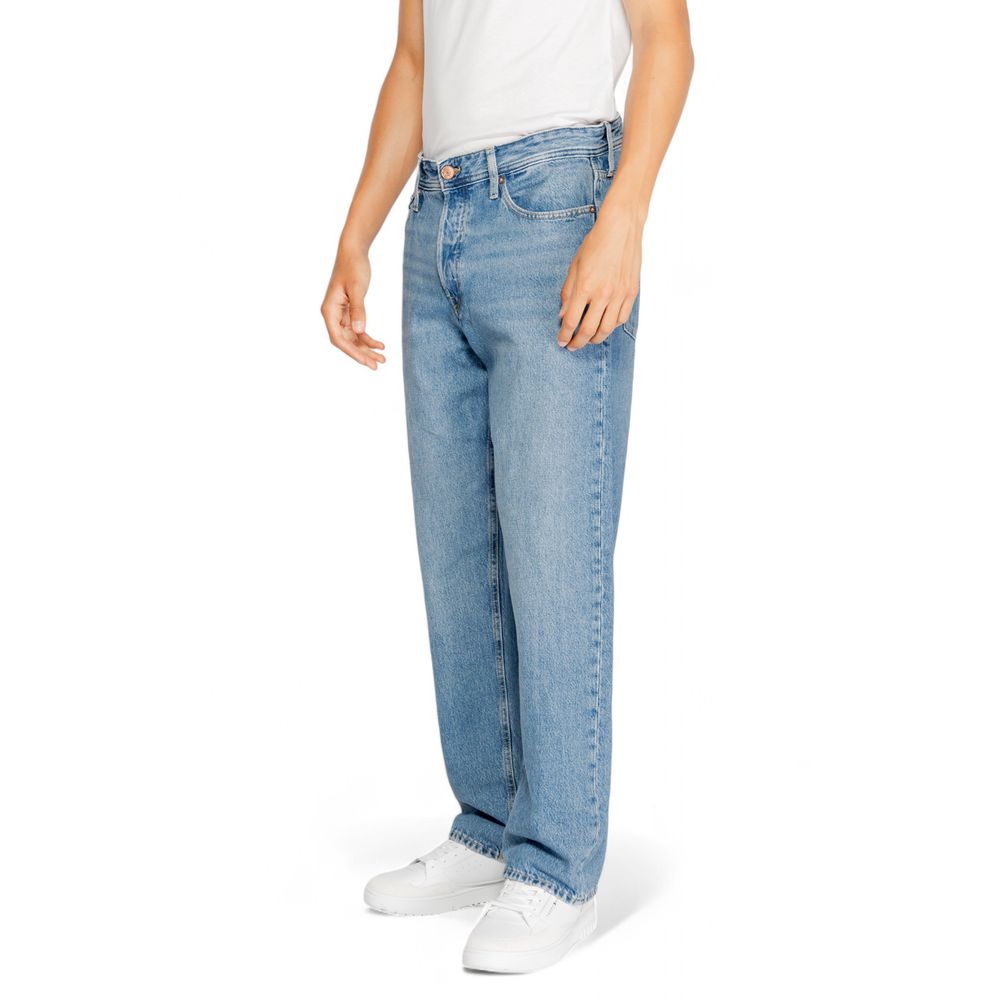 Jack Jones Blue Cotton Relaxed Fit Jeans