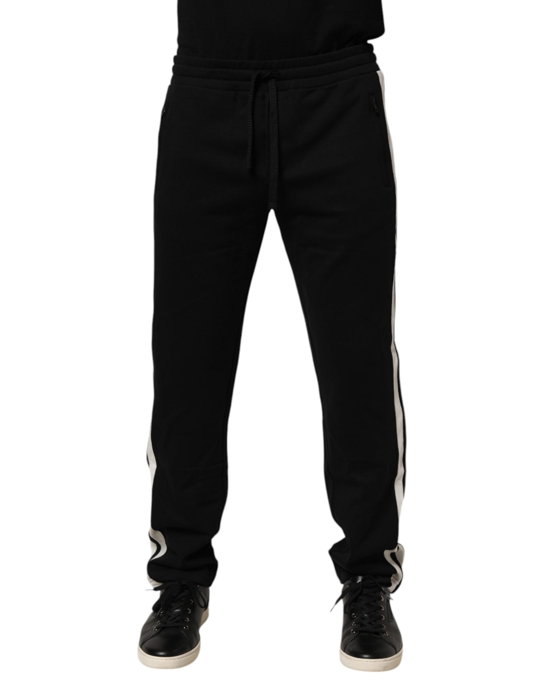 Dolce & Gabbana Black Cotton Jogger Sweatpants Trouser Pants | Regal Royce