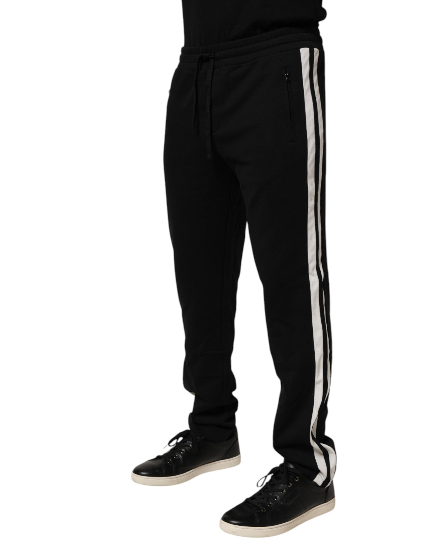 Dolce & Gabbana Black Cotton Jogger Sweatpants Trouser Pants | Regal Royce
